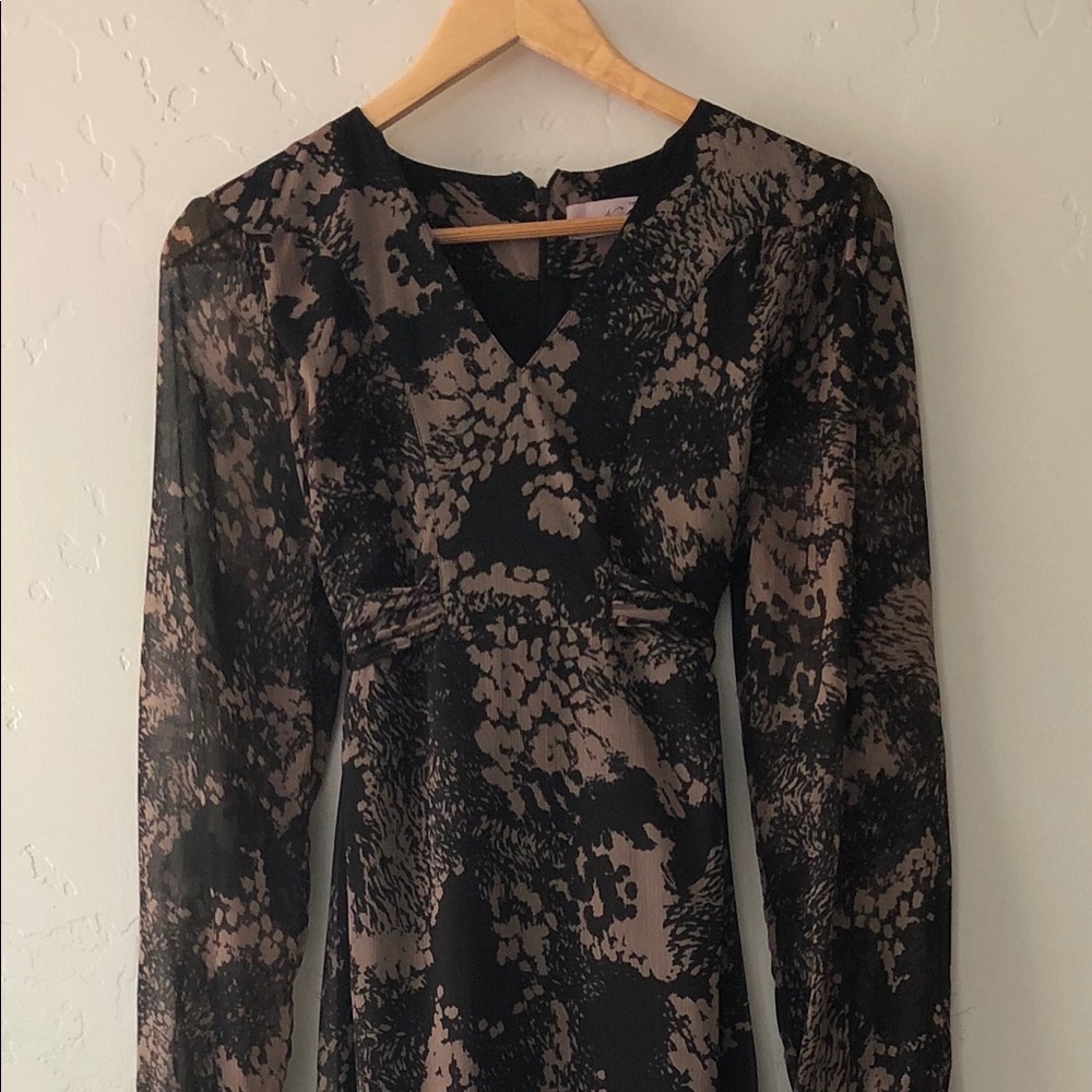 OBO 🛒 Nicole Richie black and taupe maxi dress